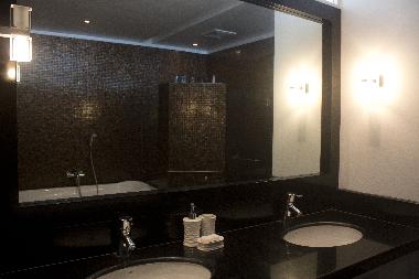 The master bathroom