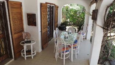Dining facilities under the veranda