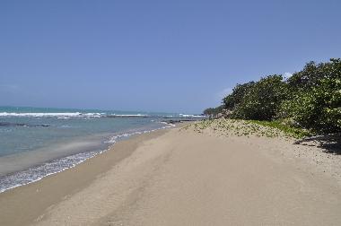 ... the mostly deserted beach