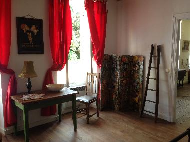 Downstairs King with antique detail and views to the garden