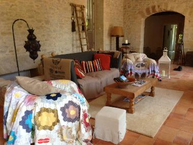 Main Salon with french doors to terrace