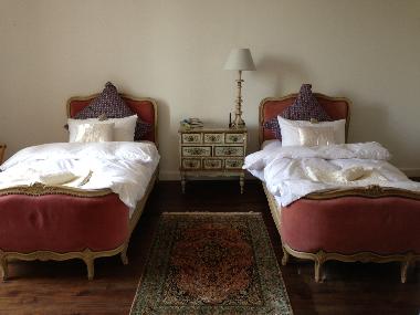 Twin with antique French beds