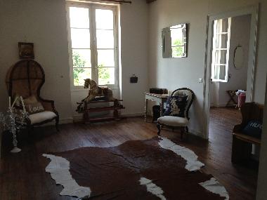 First Floor relax area with antique decor