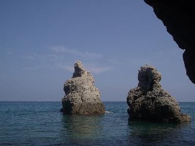 the Faraglioni in Mongiove, they are called Salt and Pepper