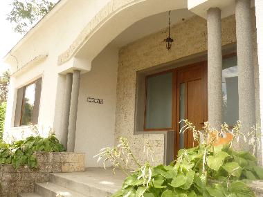 Main entrance and the terrace