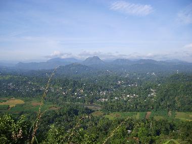 Looking over the Mahaweli river valley from the terrace