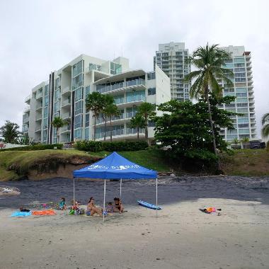Tents are available and the staff will deliver it to the beach for you and set it up. 