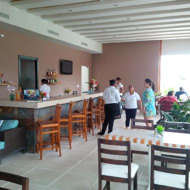 Private restaurant on the upper level. 