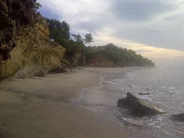 Walking down the beach in the other direction during medium tide. 