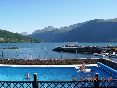 pool with fjordview