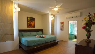 Master bedroom with 8 feet bed