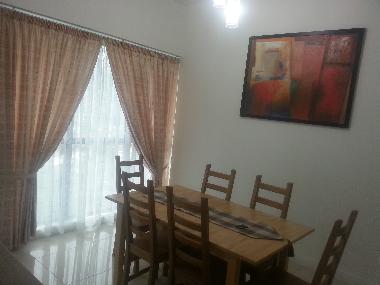 dining table for 6 pax. Extra guest still can be accomodate