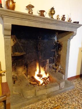 Fireplace in the kitchen