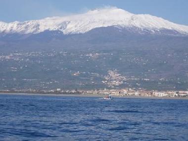 ETNA VIEW FROM BEACH OF RESIDENCE 