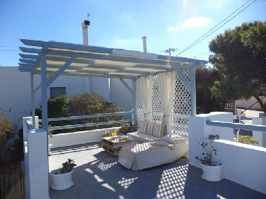 the roof garden with a sea view