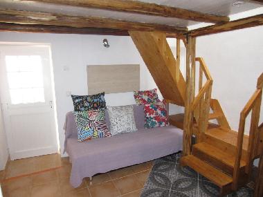 Living-Kitchen room with TV