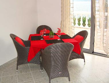 Dine in whilst still enjoying the view or eat al fresco on the terrace