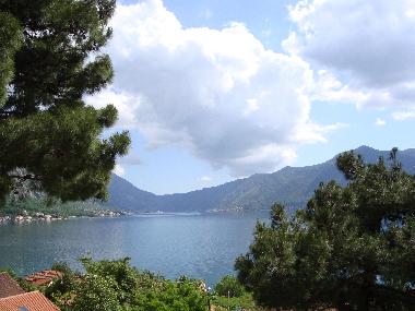 View of Fjord and Kotor Bay from covered balcony