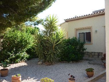 Garden at front of villa