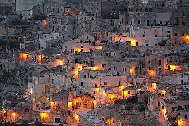 Matera, 40 minutes drivin from holiday apartment in Marconia. Matera is one of the oldest inhabited 