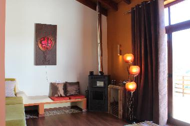 Fire place with integrated oven