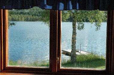 The Master bedroom windows offers a splendid view of the lake