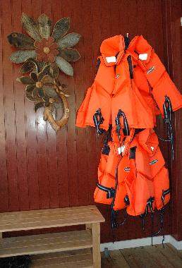 Life jackets of many sizes are available