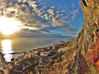 Natural beauty of the sunniest warmest village Paul do Mar in Madeira location of Sunny House