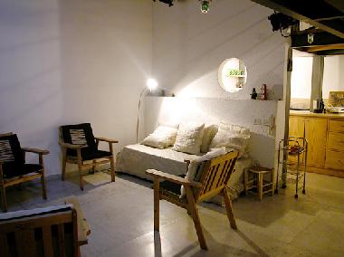 Third floor (lowest floor) - living space & kitchen behind
