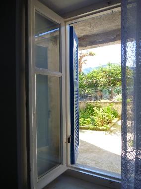 The garden seen from the bedroom