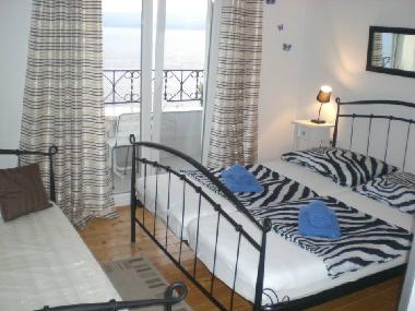 Bedroom with private balcony for 2 or 3 person