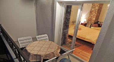 Bedroom with private balcony for 2 or 3 person