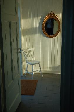 Hallway has built in closet 