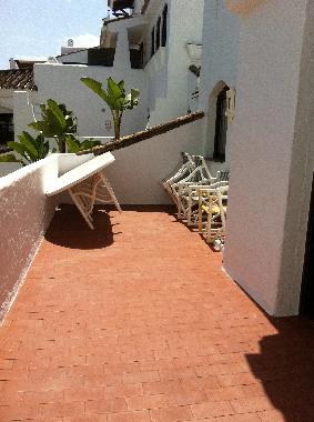 Terrace before we baught loungers, new dining table and chairs!