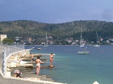 beach below the house