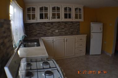 kitchen is full stocked with all that is needed to prepare a meal
