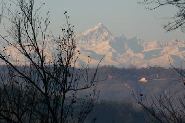 The magnificent Monviso as seen from the front yard of Ca Momplin I