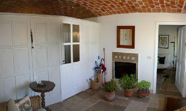 A reading room between the living and the third bedroom: the door on the left leads to the ground fl