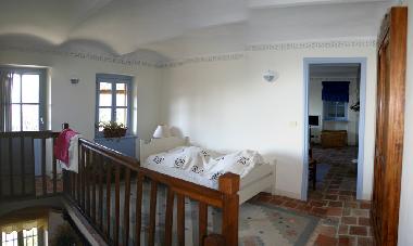The single bed on the first floor landing beside master bedroom 1
