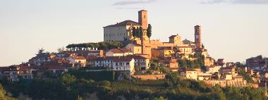 The view of the medieval town of Cisterna from the backyard
