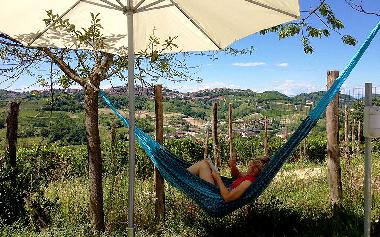 Heidi enjoys amoment of relax with view