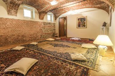 A large TV room