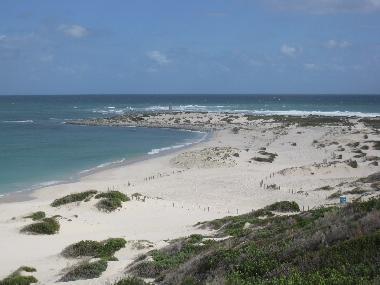 One of many white sand beaches