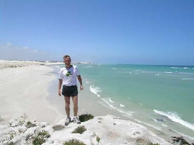 Yours truly after a beach run