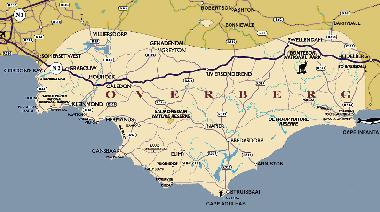 map showing southern tip of the African continent. Contrary to popular belief the Cape of Good Hope 
