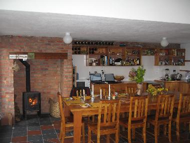 Fire going during winter evenings. Still sunny and warm during day though