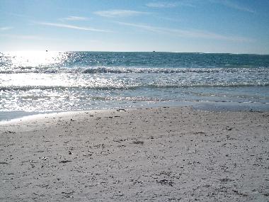 three beaches on the Key all within a 2 mile radius; closest one is a walk across the street