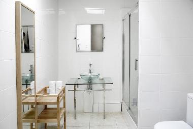 This is the bathroom on first floor, in additon you have a shower in the master bedroom and as well 