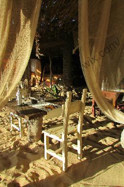 Romantic table for two at the Morabeza Beach Club