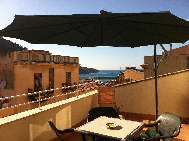  Terrace with umbrella table and chairs
